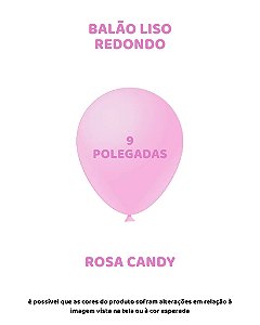 BALÃO 9 POLEGADAS LISO C/50UN ROSA CANDY - FEST BALL