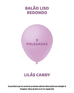 BALÃO 9 POLEGADAS LISO C/50UN LILÁS CANDY - FEST BALL