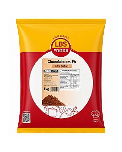 CHOCOLATE EM PÓ 1kg 50% CACAU LBS FOODS