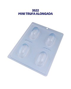 FORMA DE ACETATO 3 PARTES - MINI TRUFA ALONGADA (3522)