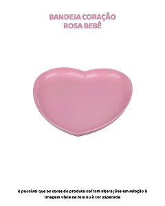 BANDEJA CORAÇÃO - ROSA BEBÊ