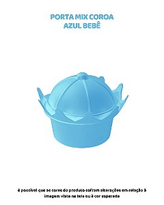 PORTA MIX COROA - AZUL BEBÊ - 220ml