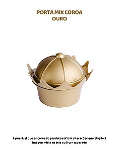 PORTA MIX COROA - OURO - 220ml