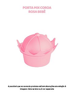 PORTA MIX COROA - ROSA BEBÊ - 220ml