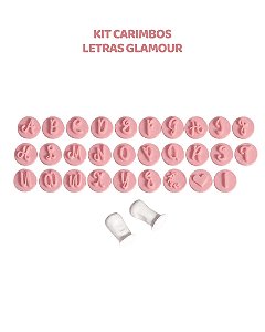 KIT CARIMBOS - LETRAS GLAMOUR 2cm