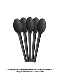 COLHER DESCARTÁVEL C/50UN - PRETO