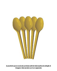 COLHER DESCARTÁVEL C/50UN - DOURADO