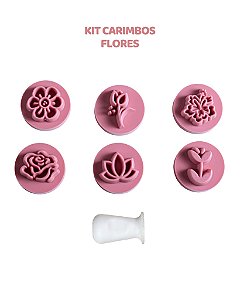 KIT CARIMBOS - FLORES 2cm