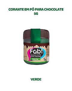 CORANTE EM PÓ 5g PARA CHOCOLATE - VERDE