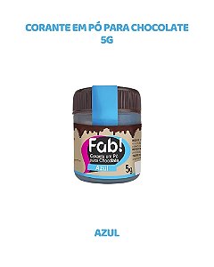 CORANTE EM PÓ 5g PARA CHOCOLATE - AZUL
