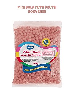 MINI BALA 500g TUTTI-FRUTTI - ROSA BEBÊ