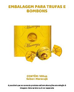 EMBALAGEM PARA TRUFAS E BOMBONS C/100UN - MARACUJÁ - CROMUS