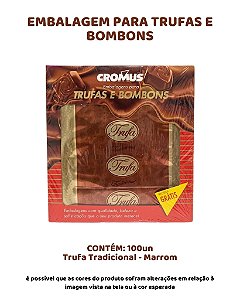 EMBALAGEM PARA TRUFAS E BOMBONS C/100UN - TRUFA TRADICIONAL MARROM - CROMUS