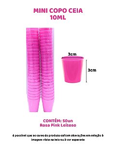 COPO CEIA 10ml C/50UN - ROSA PINK LEITOSO