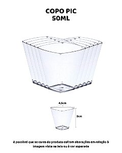 COPO PIC 50ml C/10UN - CRISTAL