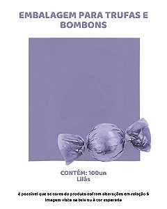 EMBALAGEM PARA TRUFAS E BOMBONS C/100UN - LILÁS