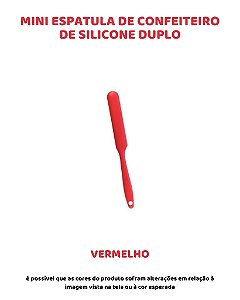 ESPÁTULA DE CONFEITEIRO MINI DE SILICONE DUPLO - VERMELHO