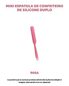ESPÁTULA DE CONFEITEIRO MINI DE SILICONE DUPLO - ROSA