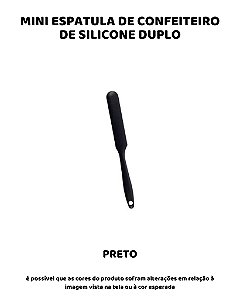 ESPÁTULA DE CONFEITEIRO MINI DE SILICONE DUPLO - PRETO