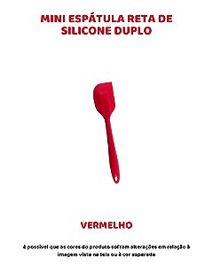 ESPÁTULA RETA MINI DE SILICONE DUPLO - VERMELHO