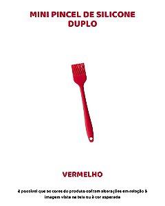 PINCEL MINI DE SILICONE DUPLO - VERMELHO