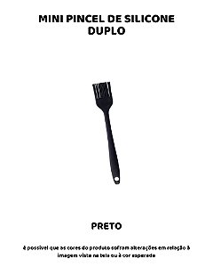 PINCEL MINI DE SILICONE DUPLO - PRETO