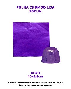 FOLHA CHUMBO 10x9,8cm LISA C/300UN - ROXO