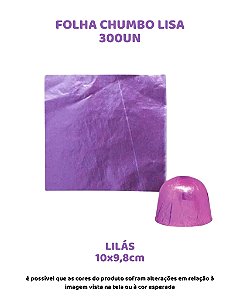 FOLHA CHUMBO 10x9,8cm LISA C/300UN - LILÁS