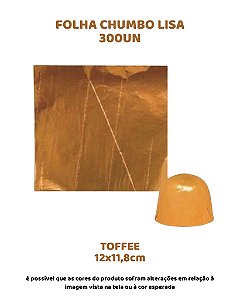 FOLHA CHUMBO 12X11,8CM LISA C/300UN - TOFFEE