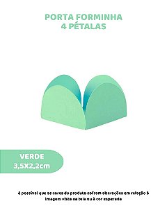 PORTA FORMINHA 4 PETÁLAS C/50UN - VERDE - SULFORMAS