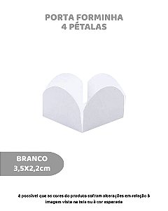 PORTA FORMINHA 4 PETÁLAS C/50UN - BRANCO - SULFORMAS