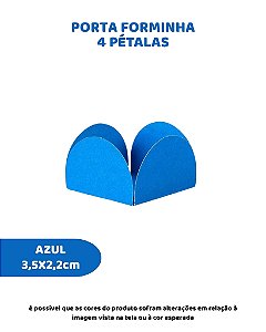 PORTA FORMINHA 4 PETÁLAS C/50UN - AZUL - SULFORMAS