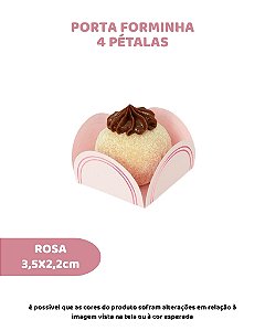 PORTA FORMINHA 4 PETÁLAS C/50UN - ROSA COM LINHA PINK - SULFORMAS