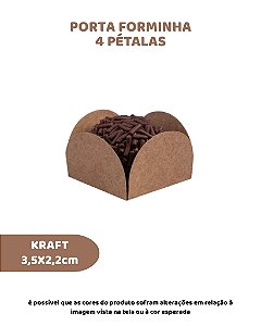 PORTA FORMINHA 4 PETÁLAS C/50UN - KRAFT - SULFORMAS