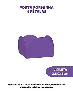 PORTA FORMINHA 4 PETÁLAS C/50UN - VIOLETA - FUNFESTAS