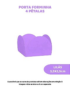 PORTA FORMINHA 4 PETÁLAS C/50UN - LILÁS - FUNFESTAS