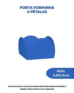 PORTA FORMINHA 4 PETÁLAS C/50UN - AZUL - FUNFESTAS