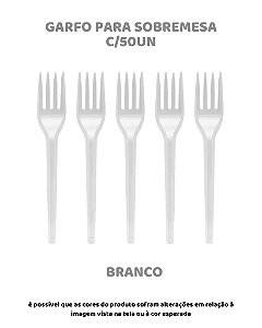 GARFO PARA SOBREMESA C/50UN - BRANCO - BELLO FESTAS