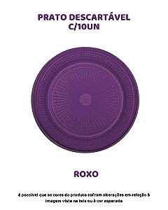 PRATO DESCARTÁVEL C/10UN - ROXO - TRIK TRIK