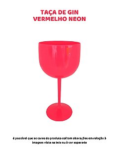 TAÇA DE GIN - VERMELHO NEON