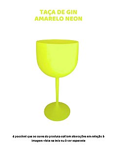 TAÇA DE GIN - AMARELO NEON