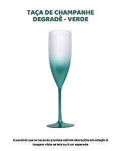 TAÇA CHAMPANHE DEGRADÊ - VERDE