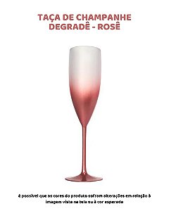 TAÇA CHAMPANHE DEGRADÊ - ROSÊ