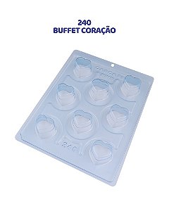 FORMA DE ACETATO 3 PARTES - BUFFET CORAÇÃO (240) - BWB