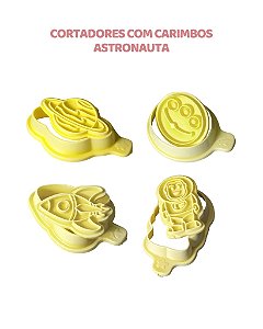 CORTADORES COM CARIMBOS ASTRONAUTA 5cm - BLUESTAR