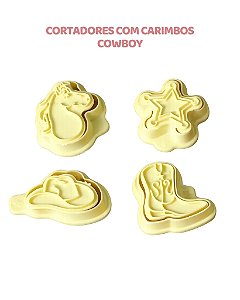 CORTADORES COM CARIMBOS COWBOY 5cm - BLUESTAR