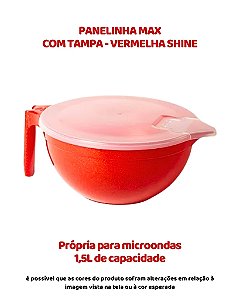 PANELINHA MAX 1,5L COM TAMPA - VERMELHA SHINE - BLUESTAR