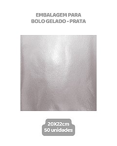 EMBALAGEM PARA BOLO GELADO 20X22cm PRATA - CROMUS
