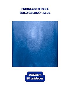 EMBALAGEM PARA BOLO GELADO 20X22cm AZUL - CROMUS