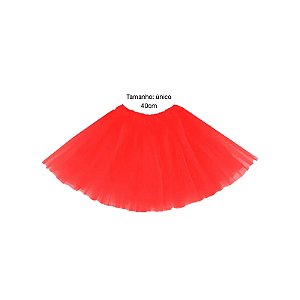 SAIA DE TULE LISA VERMELHO - HALLOWEEN